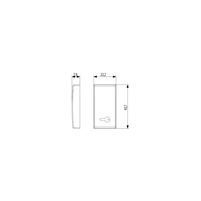 Vimar Plana 1 Module Button with Illuminated Key Symbol White 14021.P