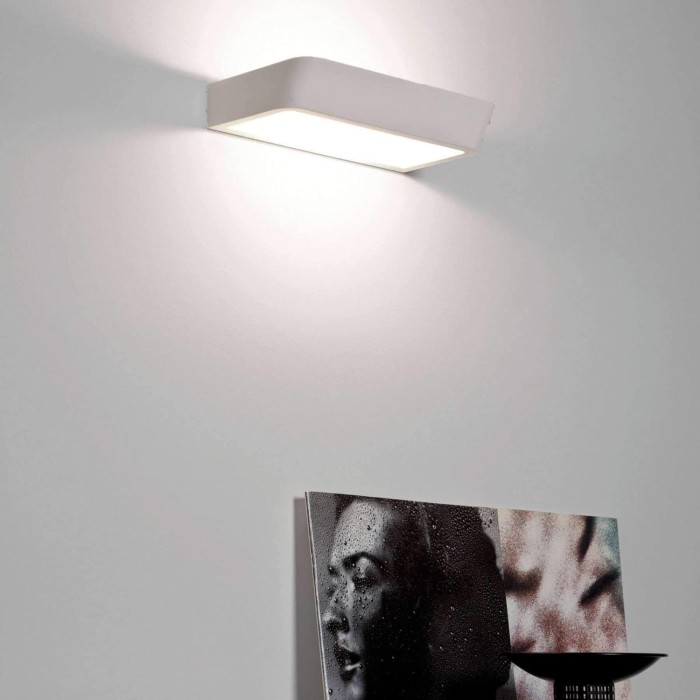 Belvedere white led wall light
