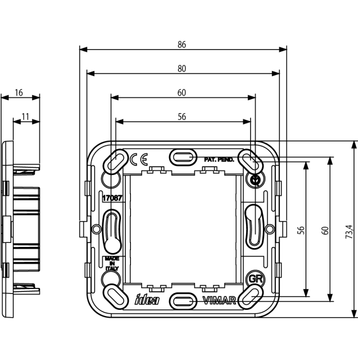 Support 2 Reduced Modules Without Screws – IDEA