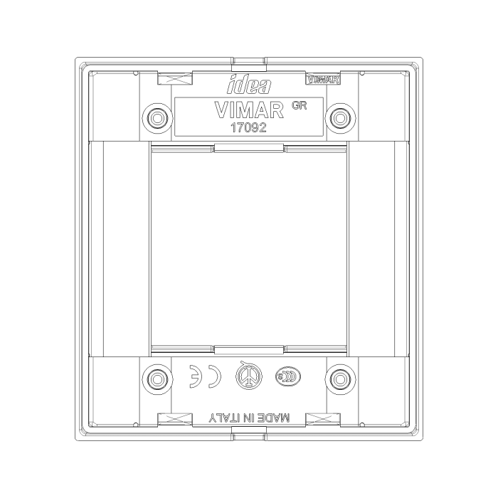 Placca Classica 1-2 Moduli – Bianco – IDEA