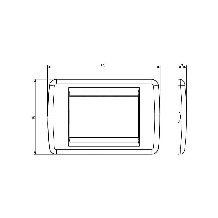 Rondò 3 Module Plate – Metallic Silver – IDEA