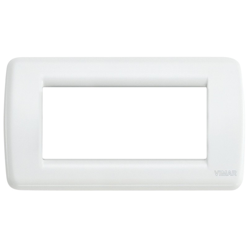 Placca rondo'metallo 4p bianco Placca rondo'metallo 4p bianco