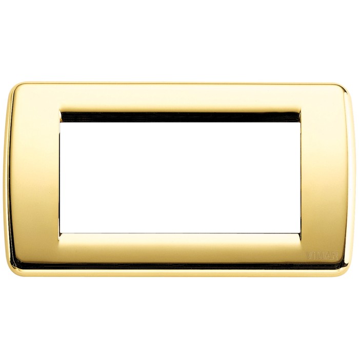 4p gold metal round plate