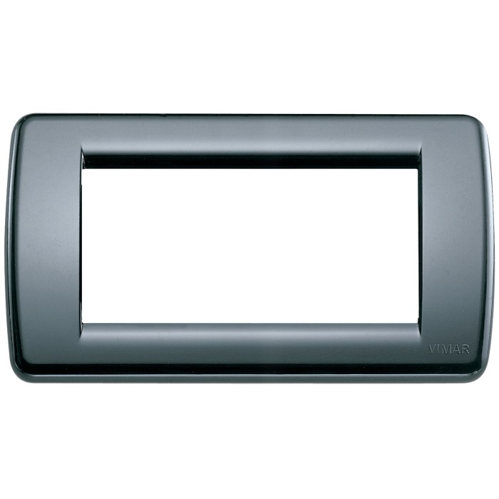 Rondò Plate in Technopolymer 4 Places Graphite Grey - Vimar 16764.15
