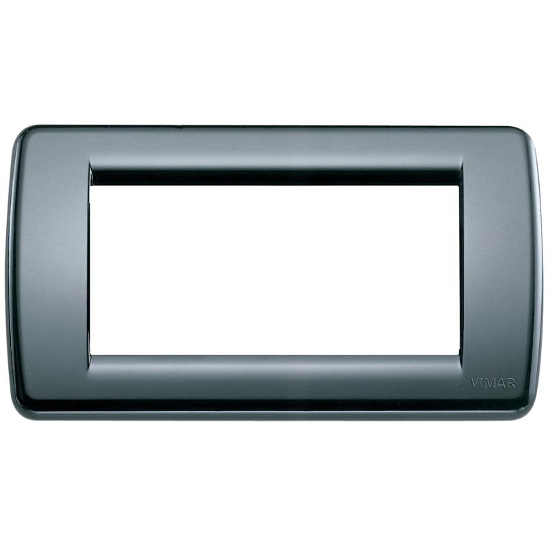 Rondò Plate in Technopolymer 4 Places Graphite Grey - Vimar 16764.15 Rondò Plate in Technopolymer 4 Places Graphite Grey - Vimar 16764.15