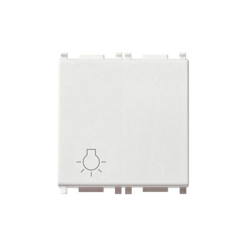 1 Pole NO 10A Push Button with Light - 2 Modules White - Vimar 14008.2.L 1 Pole NO 10A Push Button with Light - 2 Modules White - Vimar 14008.2.L