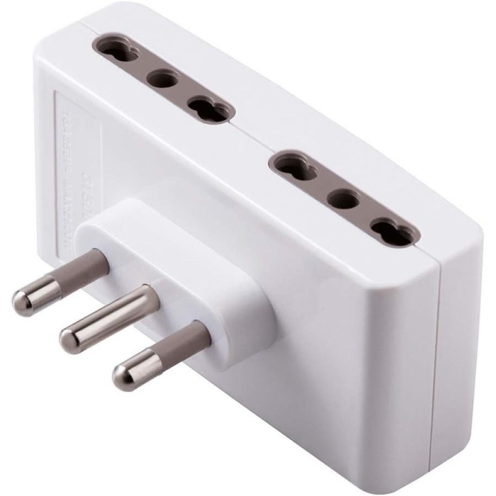 Quadruple Adapter with 16A + T Plug White