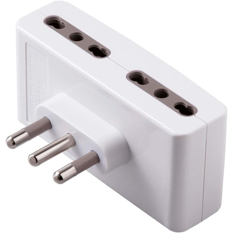 Quadruple Adapter with 16A + T Plug White Quadruple Adapter with 16A + T Plug White