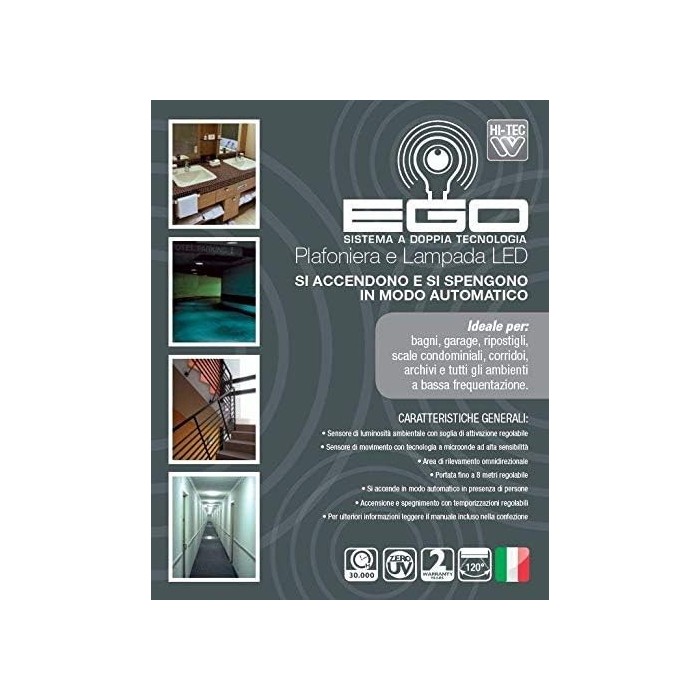 EGO Ceiling LED Ceiling Light with Microwave Sensor 16W, 3000K - EGO Ceiling 3K System