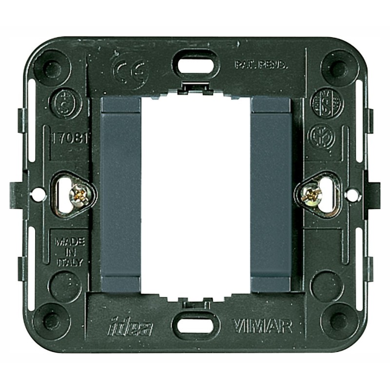 Vimar 17080 - Smooth Support 1 Module with Claws, Idea Series, Grey Vimar 17080 - Smooth Support 1 Module with Claws, Idea Series, Grey