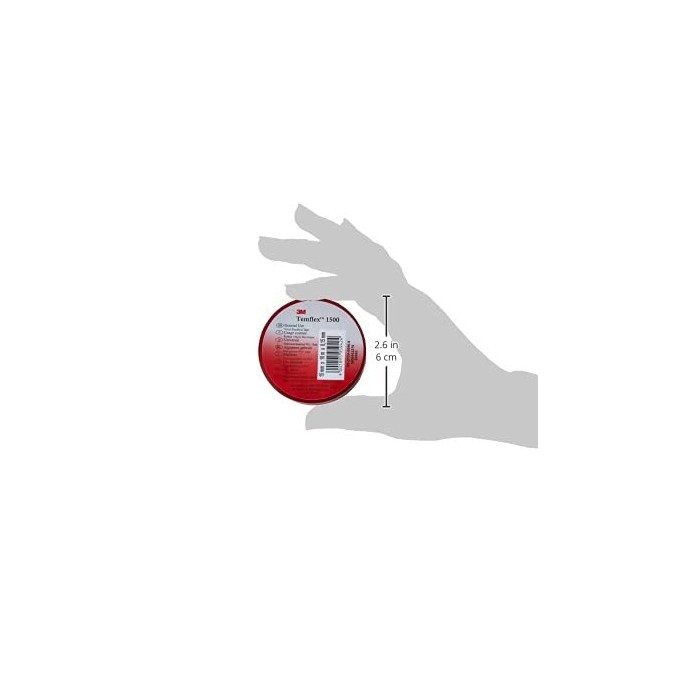 3M Temflex 1500 Electrical Tape - Red 15mm x 10m