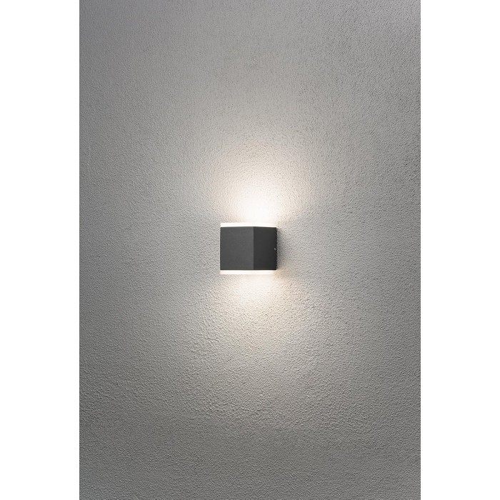 Konstsmide Monza 7991-370 – LED Wall Light for Outdoors, Modern and Elegant