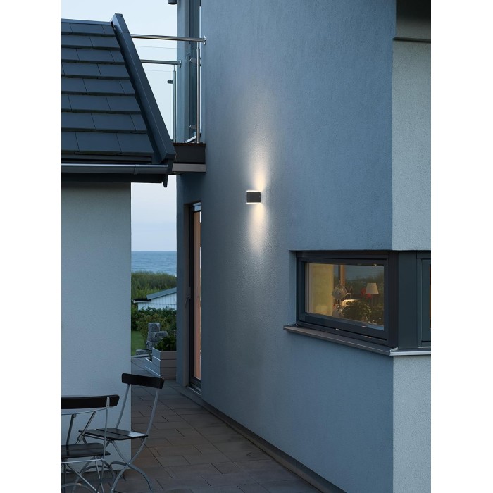 Konstsmide Monza 7991-370 – LED Wall Light for Outdoors, Modern and Elegant