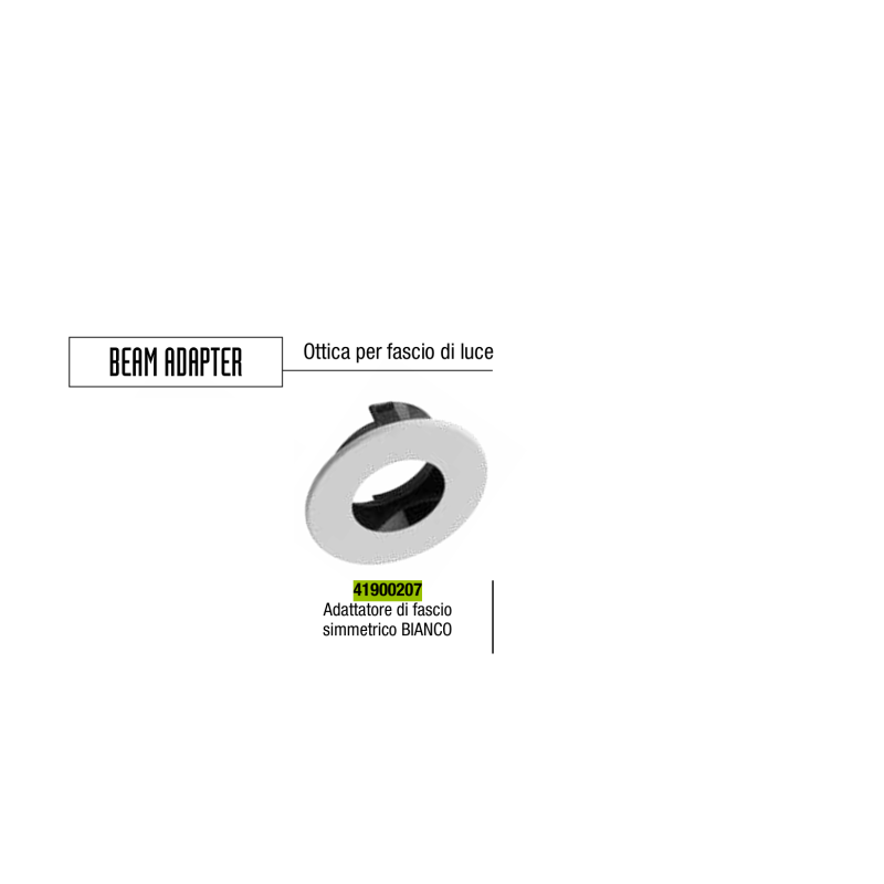 White Symmetric Beam Adapter for Columbia Recessed Spotlight White Symmetric Beam Adapter for Columbia Recessed Spotlight