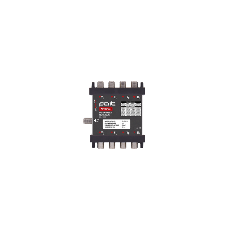 SAT+TERR Switch -20dB Legacy/SCR 4 Outputs (4+12) SAT+TERR Switch -20dB Legacy/SCR 4 Outputs (4+12)