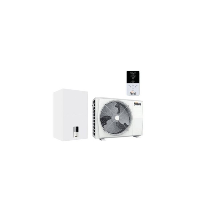 Hybrid Heat Pump FERROLI - FRL0XHK8GWA OMNIA S 3.2 HYBRID 28C 8kw External Unit + Internal Unit + Control Command