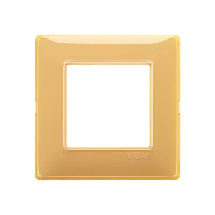 Vimar 2 Module Plate - Idea Series, Reflex Amber Finish
