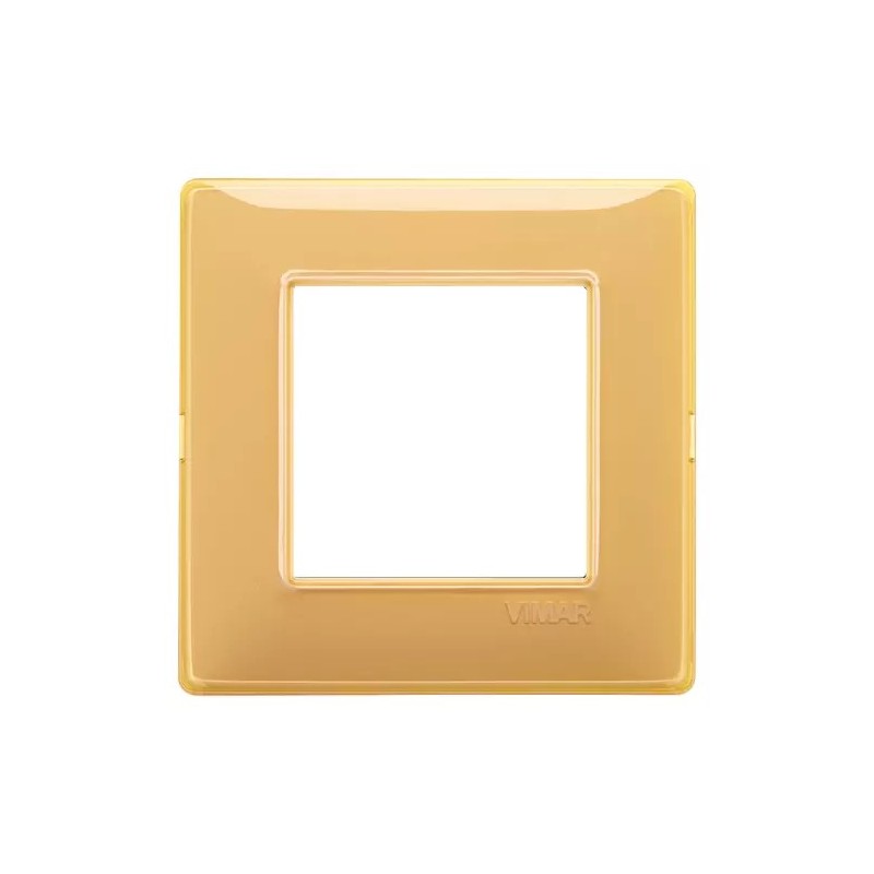 Vimar 2 Module Plate - Idea Series, Reflex Amber Finish Vimar 2 Module Plate - Idea Series, Reflex Amber Finish