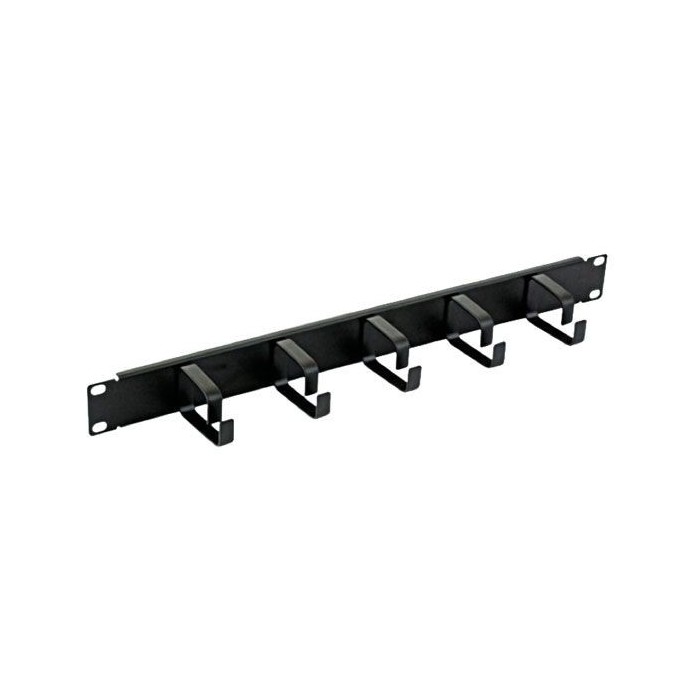 Netleo Srl 19 1u black cable guide panel with 4 rings