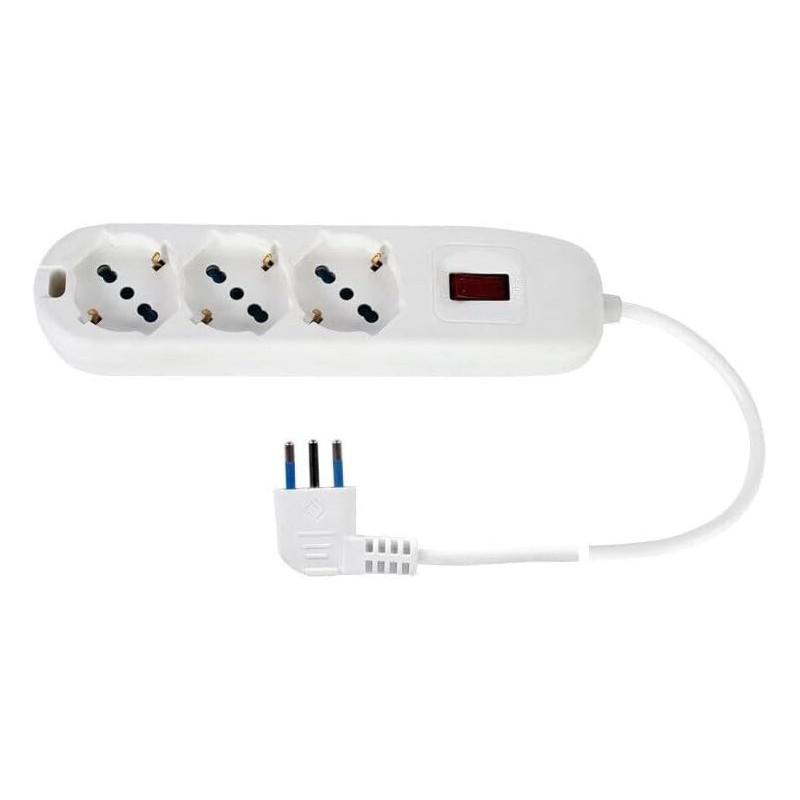 Ecova Power Strip with Overload Protection – 3 Universal Sockets – 10A Plug Ecova Power Strip with Overload Protection – 3 Universal Sockets – 10A Plug