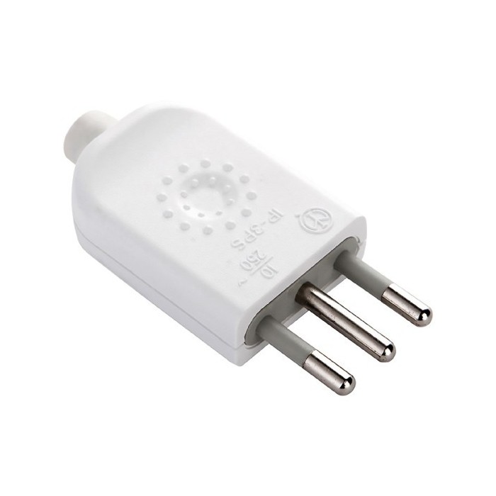 Flying plug 2p + t 10a - art.71900 pcs. 25 - electraline