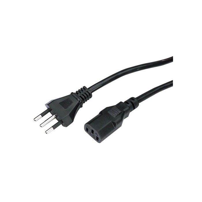 3-pin cable 10-a/ iec c13 s/p 1 mt. mk