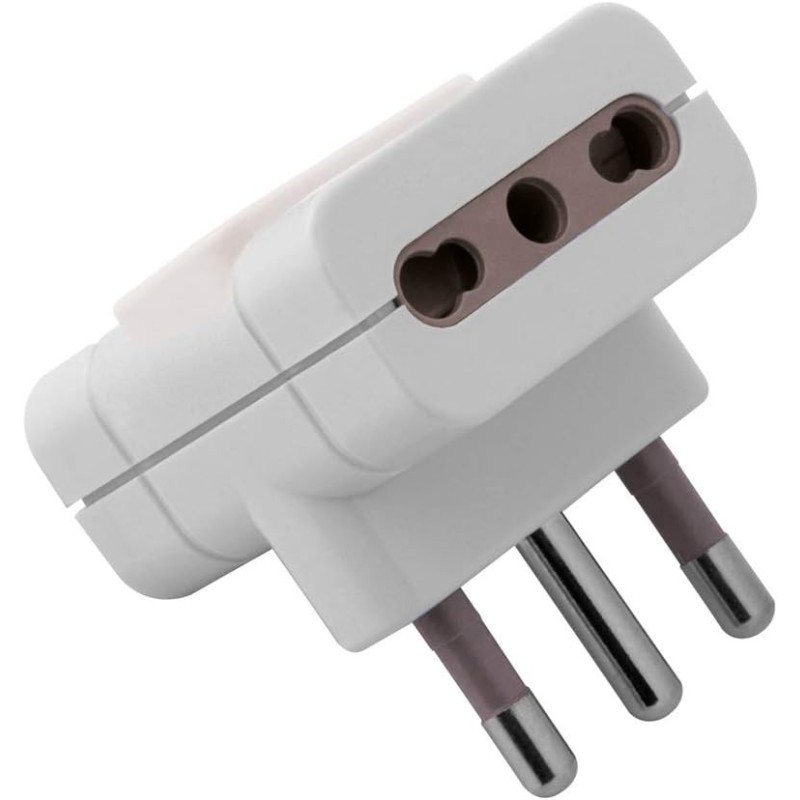 Adattatore Triplo Spina 16A con Terra - Colore Bianco Adattatore Triplo Spina 16A con Terra - Colore Bianco