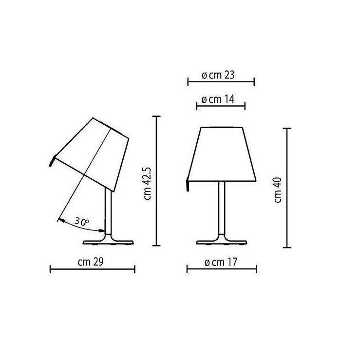 Melampo night black + led lamp 1x42w e14