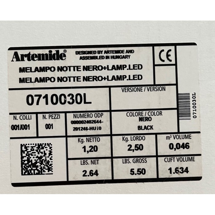 Melampo night black + led lamp 1x42w e14