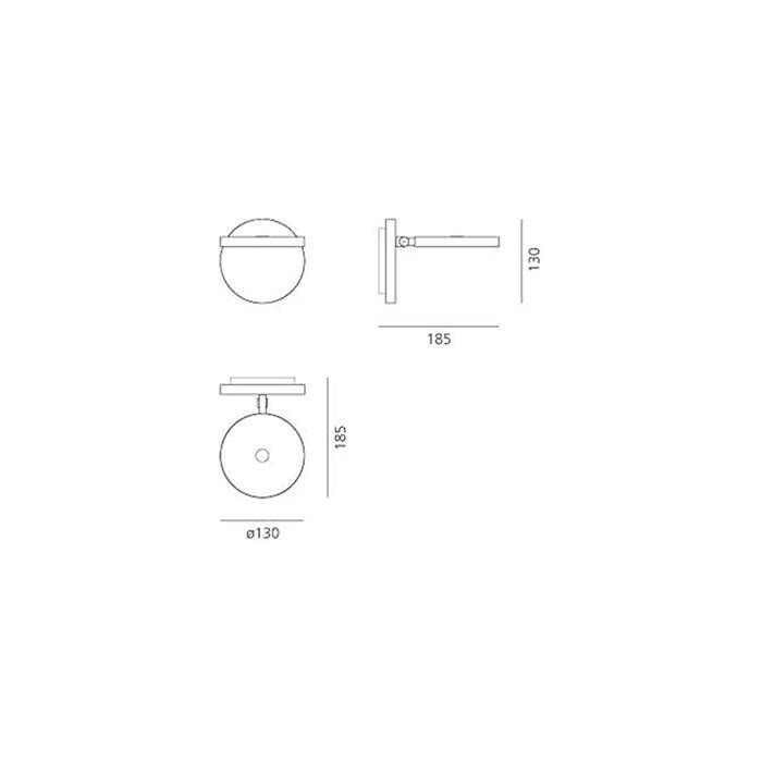 Demetra LED Spotlight Wall Lamp 9W 3000K with Switch - White