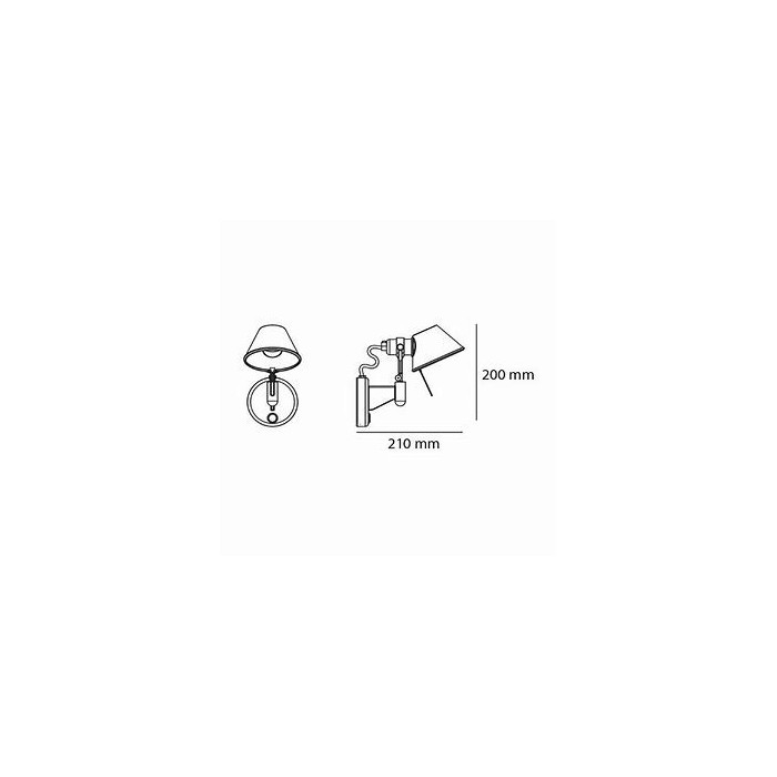 Tolomeo spotlight e27 without switch