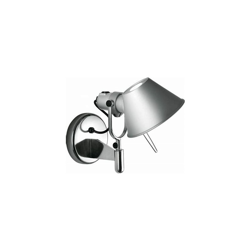 Tolomeo micro faretto parete s/interr.alluminio e14 Tolomeo micro faretto parete s/interr.alluminio e14
