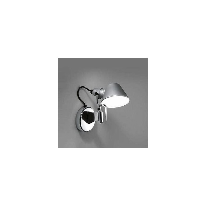 Tolomeo micro wall spotlight without interr.alluminio e14