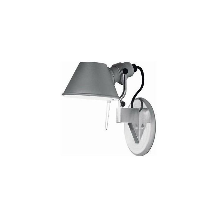 Tolomeo micro wall spotlight without interr.alluminio e14