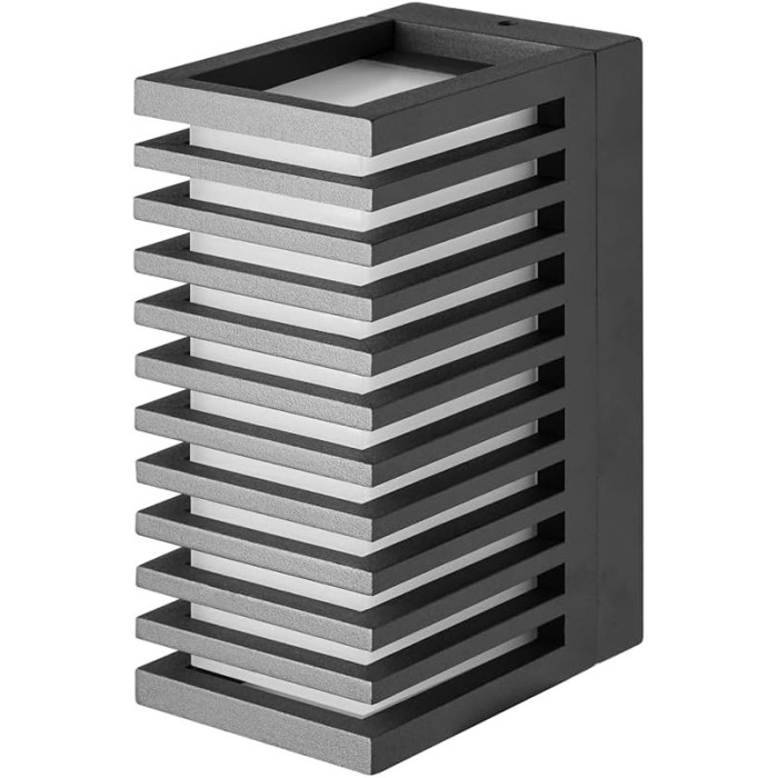 WLI Prismatic LED wall light 20W NW VWFL BL