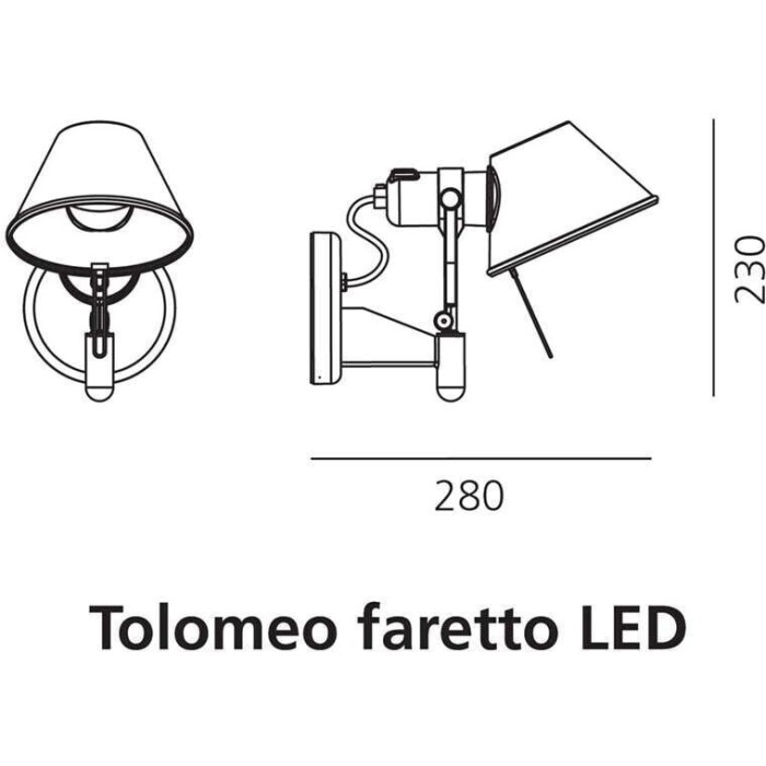 Tolomeo micro wall spotlight