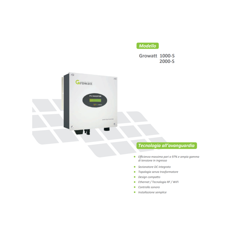 Single-phase PV inverter 1kw ac - 1mppt - ip Single-phase PV inverter 1kw ac - 1mppt - ip