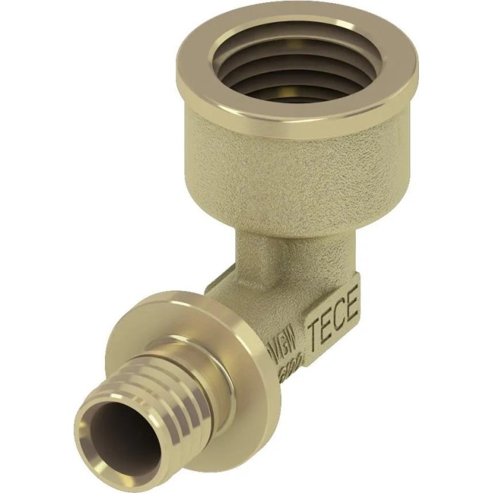 TECEflex 90° Elbow Fitting with Internal Thread Sleeve 25x3/4 - In Standard Brass