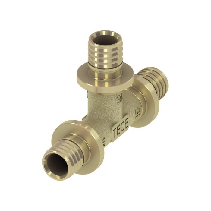 TECEflex T-Connector 20x20x20 mm - Standard Brass