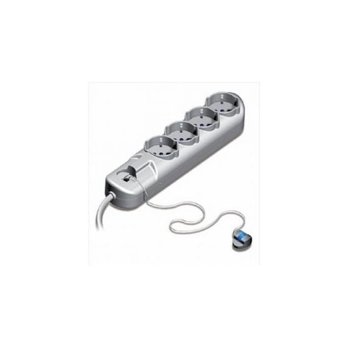 Multipr.Click Off Silver BL 4 Sockets Remote Control Energy Saving