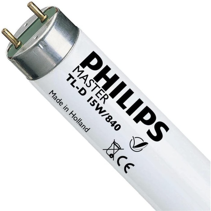 Philips Fluorescent Tube T8 15W G13 - Cold White Light 4000K