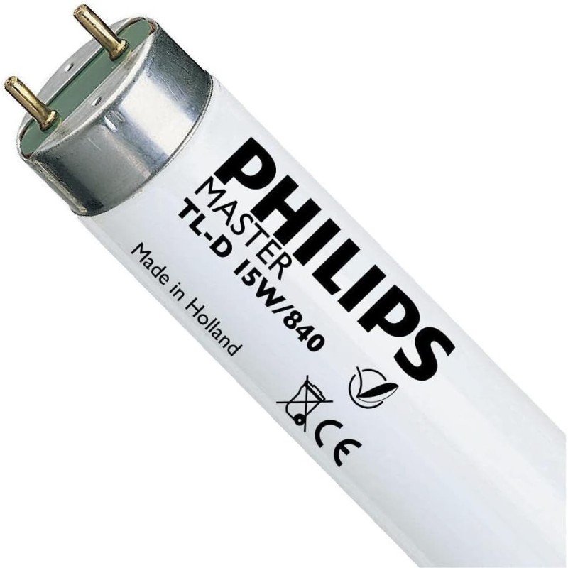 Philips Fluorescent Tube T8 15W G13 - Cold White Light 4000K Philips Fluorescent Tube T8 15W G13 - Cold White Light 4000K
