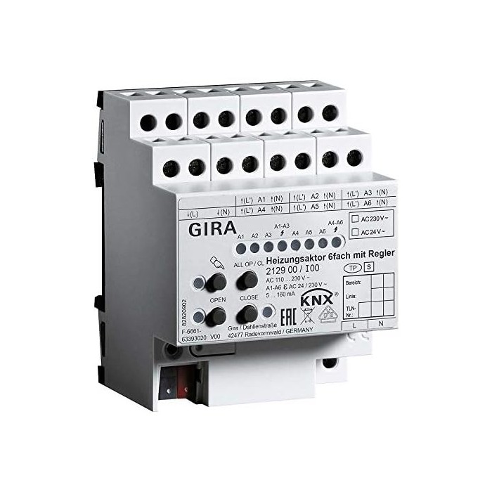 Heating actuator 6 mod. knx am regulator