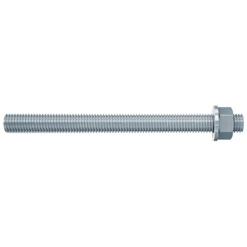 Fischer FIS A M8x130 – Threaded Rod in Galvanized Steel 5.8 with Nut and Washer Fischer FIS A M8x130 – Threaded Rod in Galvanized Steel 5.8 with Nut and Washer