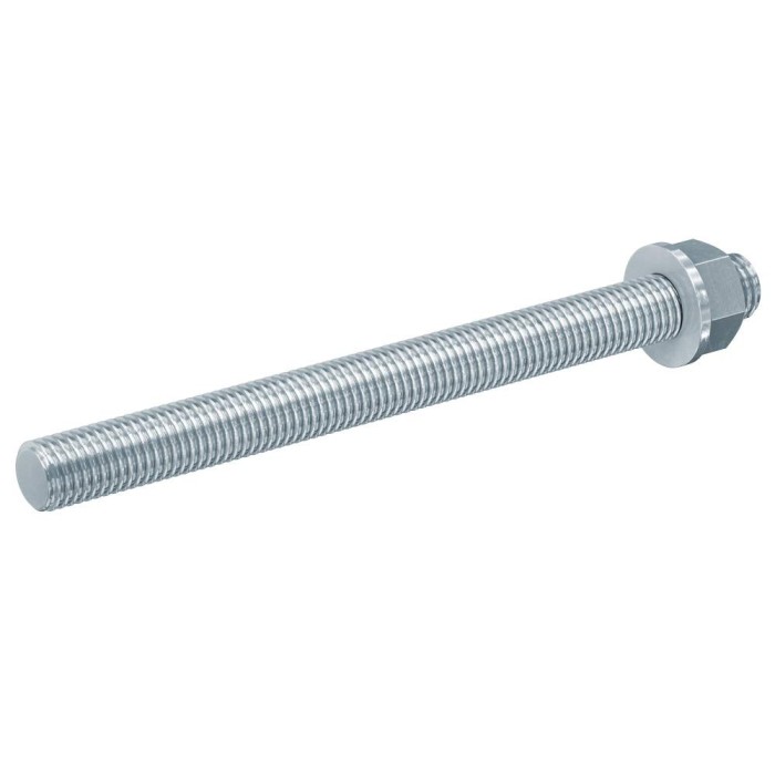 Fischer FIS A M8x130 – Threaded Rod in Galvanized Steel 5.8 with Nut and Washer