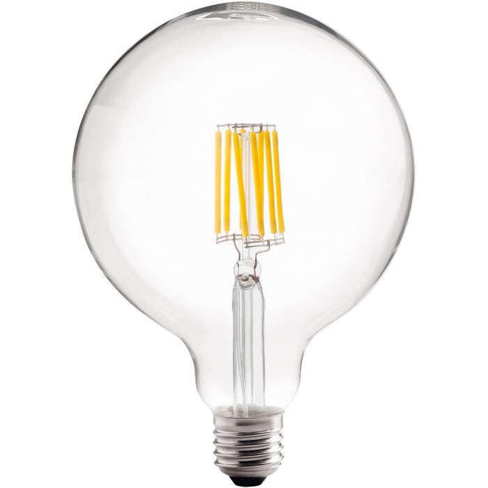 Wireled globe clear e27 8w 3000k ndls dimmable 950lm