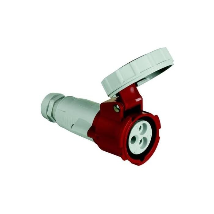 Straight mobile socket 16a 400vac 6h ip67 3p+n+t