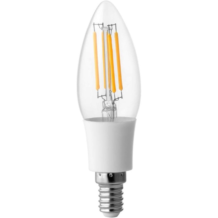Wireled olive e14 4w 3000k clear ndls dimmable